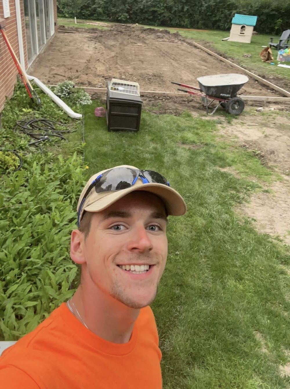 Connor, owner of Fine Concrete Services, on a job site