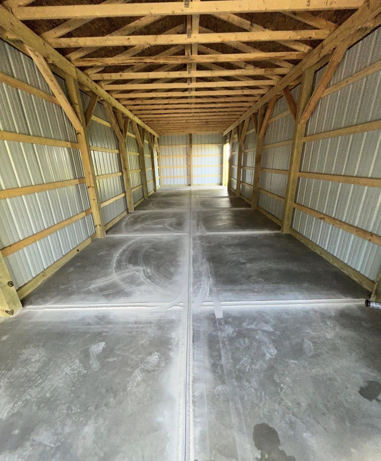 Pole barn concrete floor